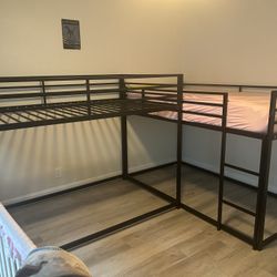 2 Twin Metal Bed Bunk Beds  