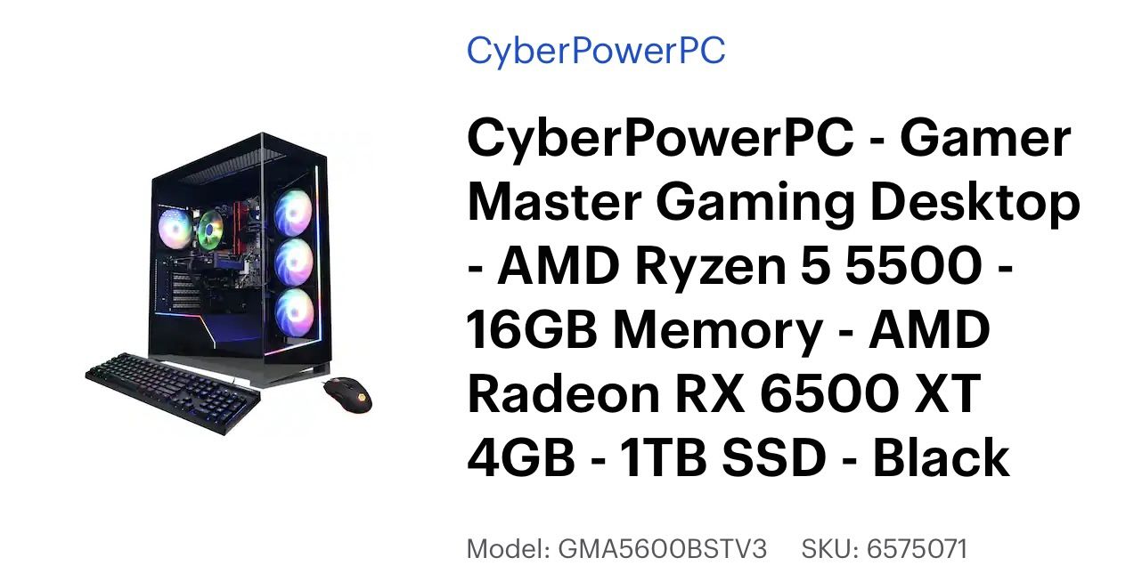 Gaming Computer For Sale