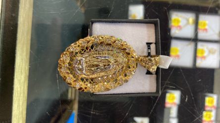Two Tone 10k Nugget Pendant