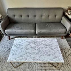 Gray Mid-Century Modern Sofa