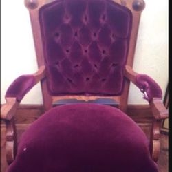 Antique Hand Carved Chair As Is Can Be Reupholstered Please Check My Other Listings 
