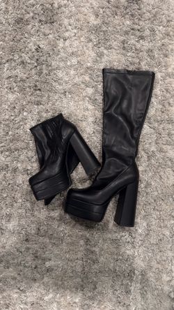 Black Platform Boots / Heels