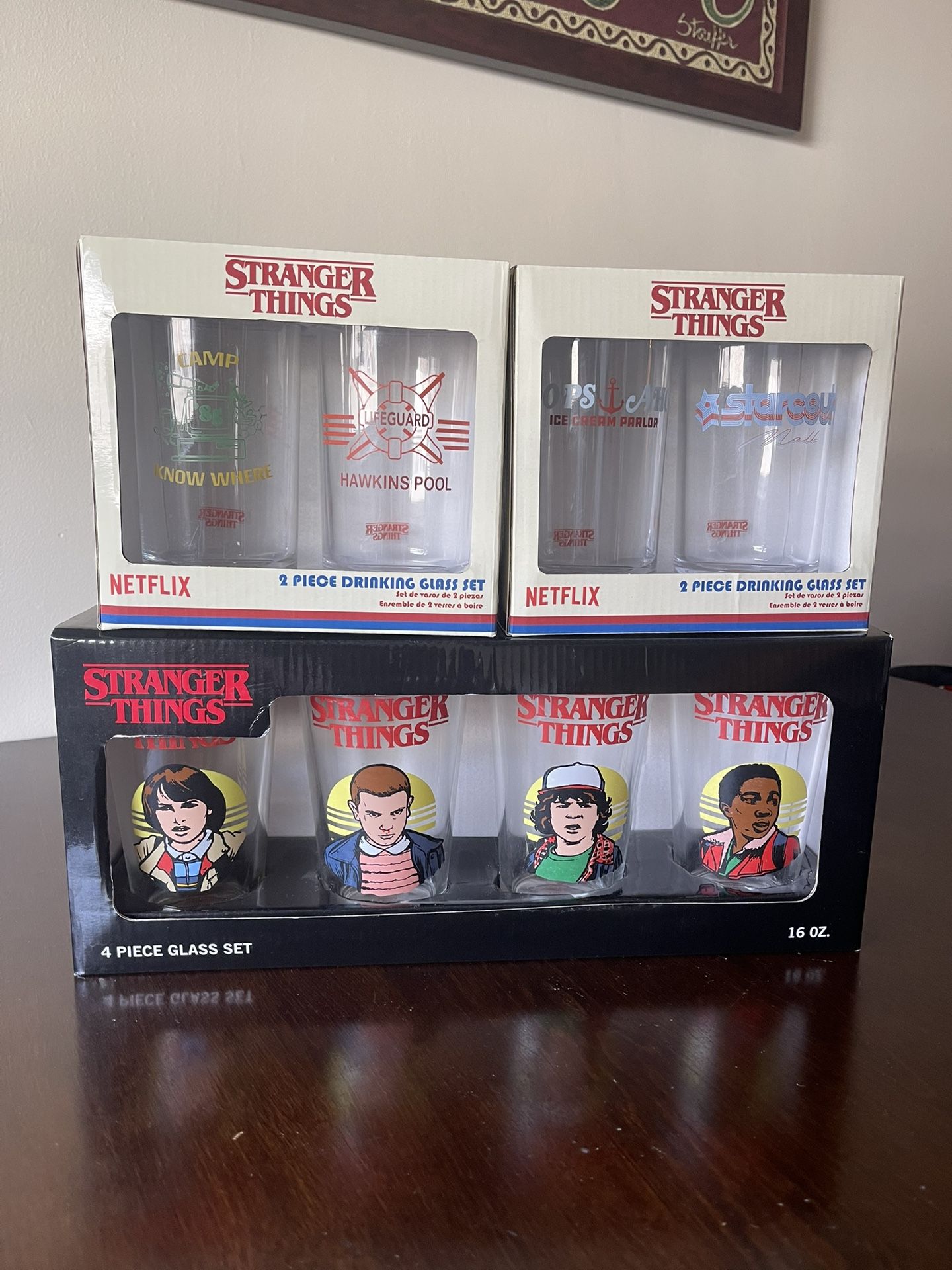 stranger things collectible glass cups