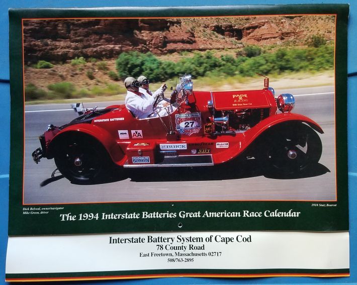 1994 Great American Race Interstate Batteries Calendar