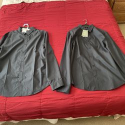 Black long sleeve dress shirt H&M