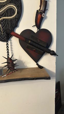 Bleeding Hearts Flail Wall Decor