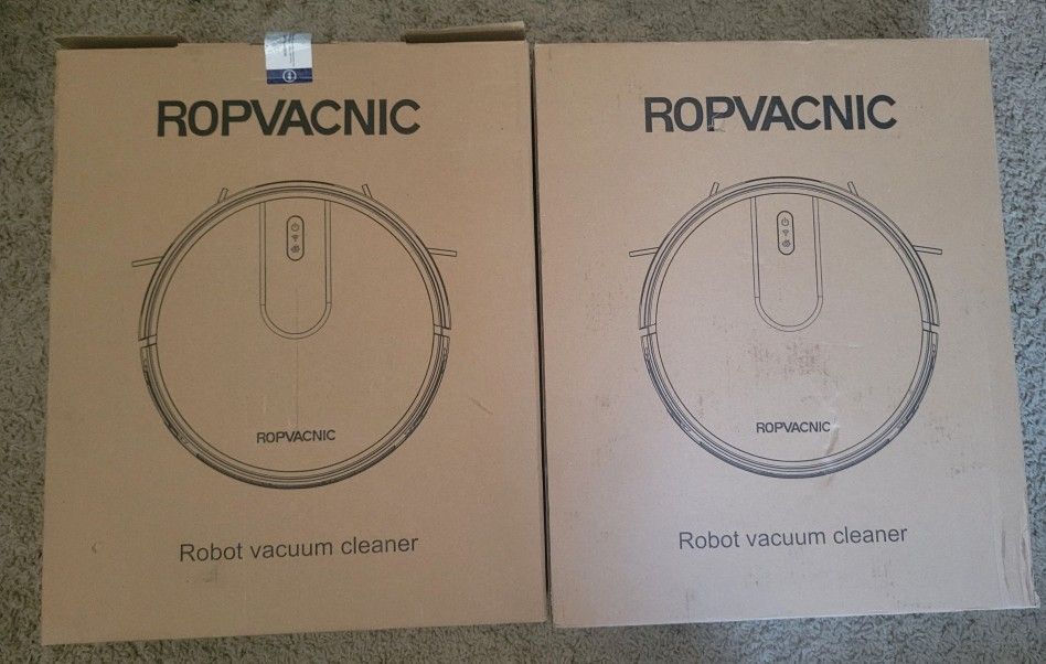 2 ROPVACNIC Robot Vacuum Cleaner With Mop ( Brand New, Never Used ) For $45 Each