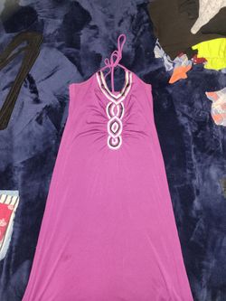 Purple Halter Maxi Dress