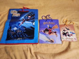 3 "vintage" circa 2001 Harry Potter Gift Bags