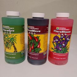 General Hydroponics Floral Series Nutrient Trio (40)
