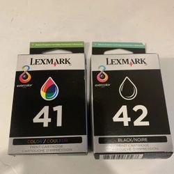 Lexmark 41 Color & 42 Black Ink Cartridges
