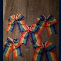 Cute Festival Rainbow Bow Hair Tie 🌈♥️
