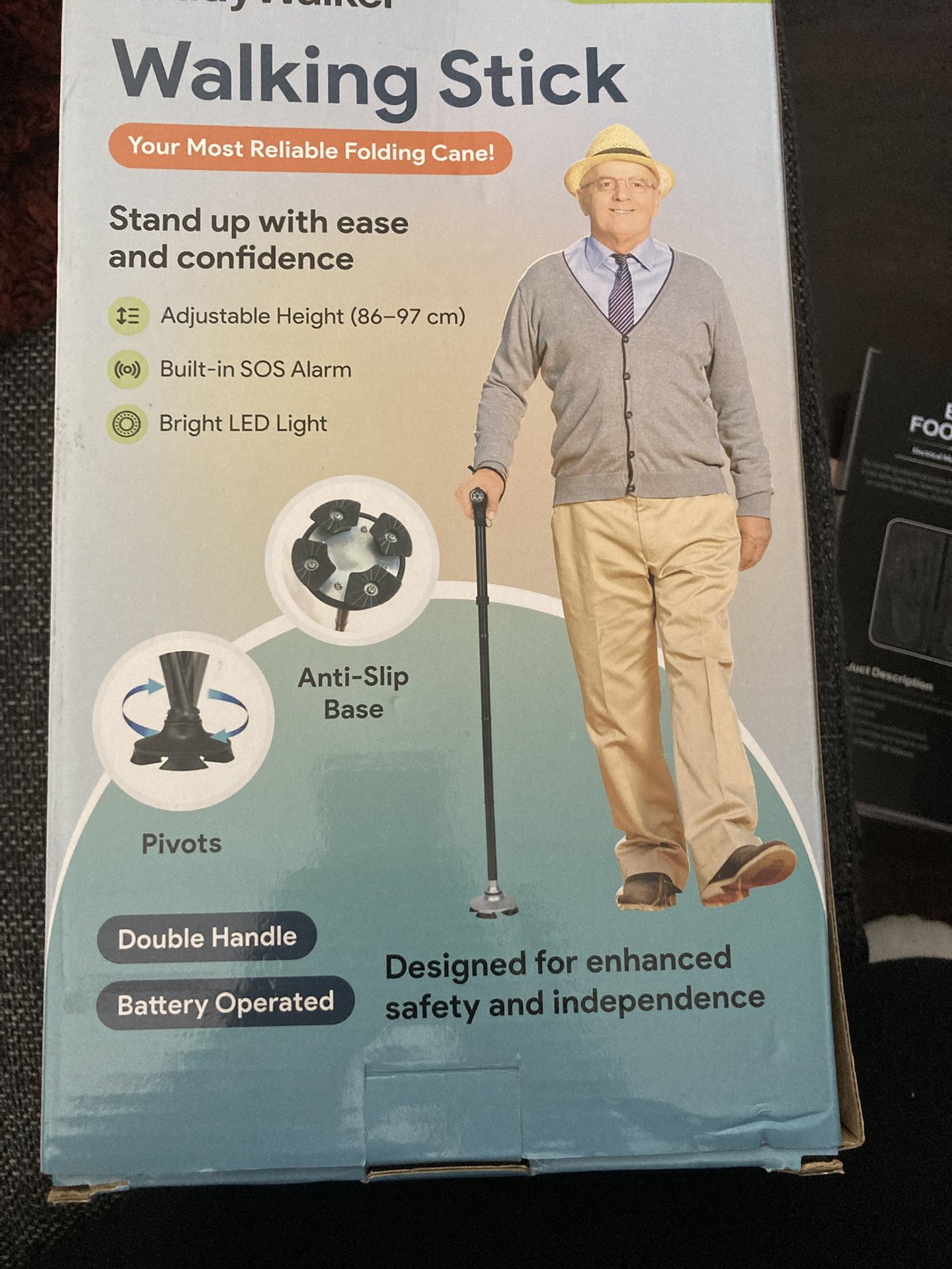 Walking Stick With Light And Alarm 