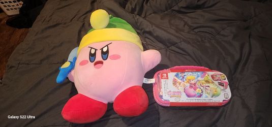 15" Kirby Plush And Peach Nintendo Switch Case