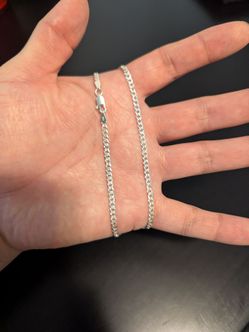 925 silver cuban chain
