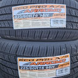 225-60-16 !!! ARROYO SPORT A/S !!! $300 LAS 4 LLANTAS MONTADAS Y BALANCEO INCLUIDO 👌 