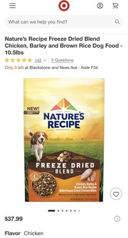New 20.5 lb Nature’s Recipe freeze dried blend dog food best by 08/27/26