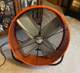 24 in. Heavy Duty 2-Speed Direct Drive Tilt Drum Fan Used twice