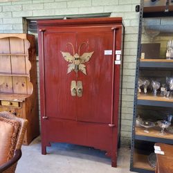Chinese Wedding Cabinet. Antique. Dimensions In Photos 