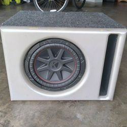 Kicker Comp Vr Subwoofer 43cvr104 In Sledgehammer Ported Box Size Ten Inch 