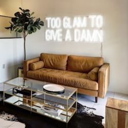 Sven Tan Leather Sofa From Article 