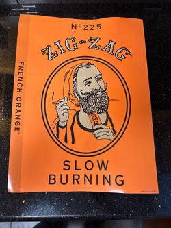 Vintage Zig-Zag Advertising Window Cling