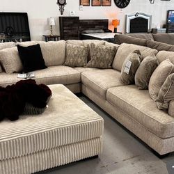 $39 Down Payment Ashley Oversized Sectional Sofa Couch 