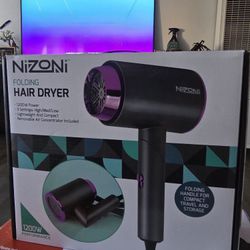 Nizoni Folding Hair Dryer 1200w Power $25
