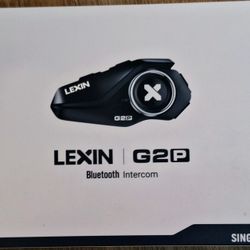 LEXIN Motorcycle Bluetooth Headset, G2P Motorcycle Communication Systems, 6 DIY Shells Group Motorcycle Helmet Bluetooth, FM Radio,Noise Cancellation,