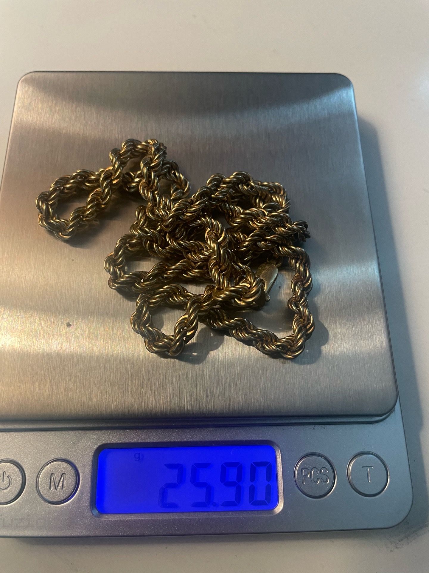 18k gold rope chain