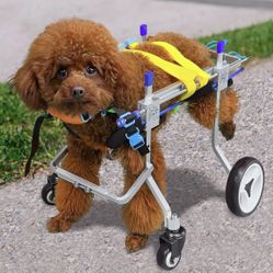 Four-Wheeled Adjustable Dog Wheelchair (XS)