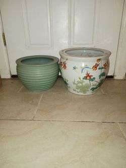 Two ceramic pots