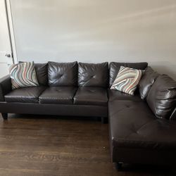 Leather Sectional 