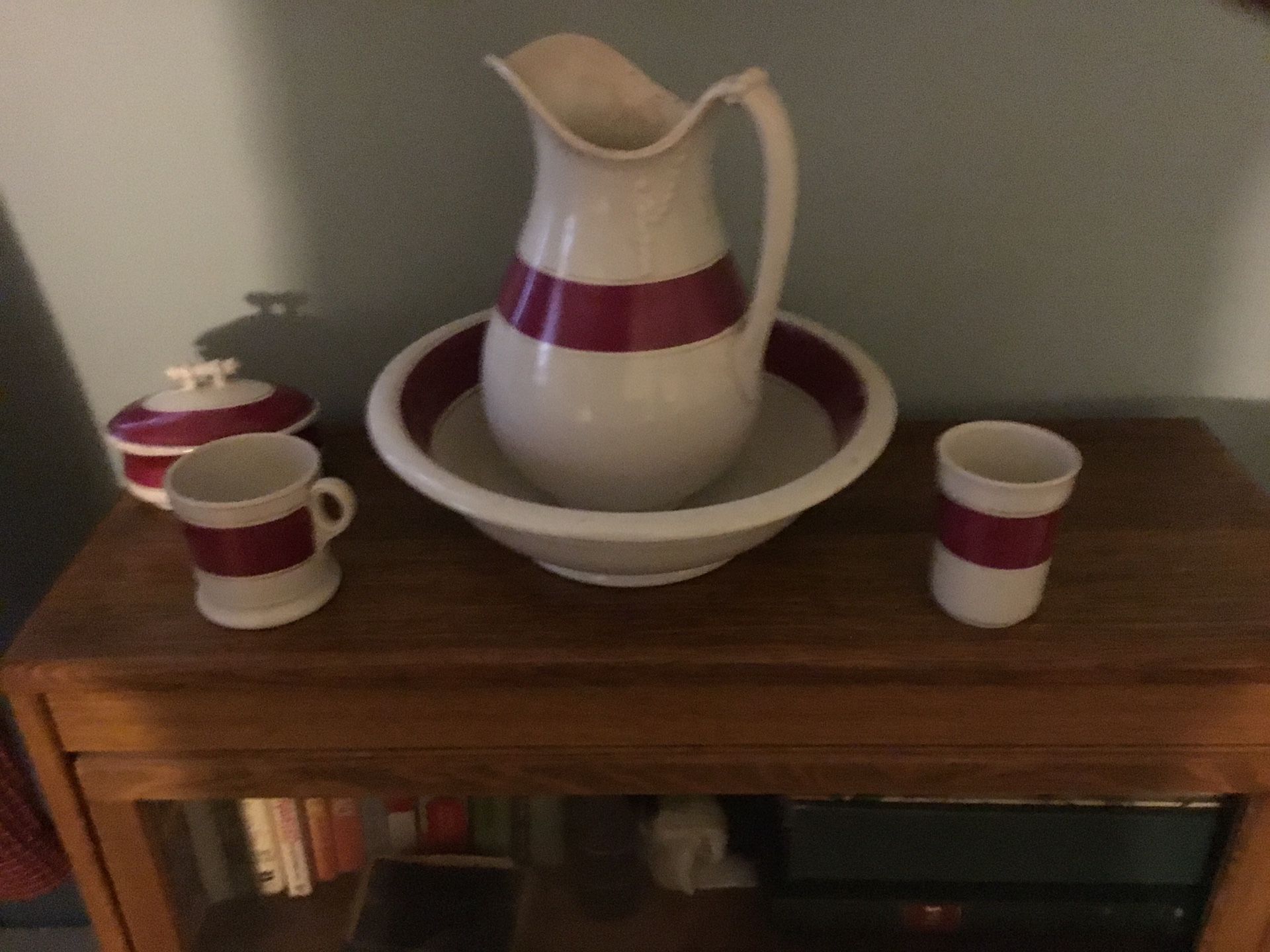 ANTIQUE Cook & Hancock PITCHER AND BOWL