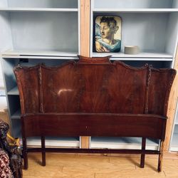 Vintage Solid Wood Headboard/Footboard - Full Size bed