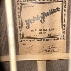 Vintage 1973 Yairi Signature 9002