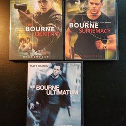 The Bourne Identity,  The Bourne Supremacy & The Bourne Ultimatum Pre-owned DVDs