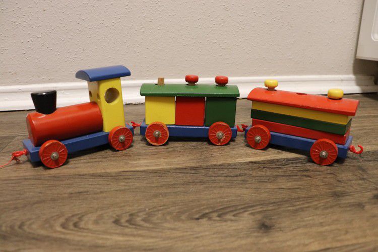 Children's Wooden Train Toy