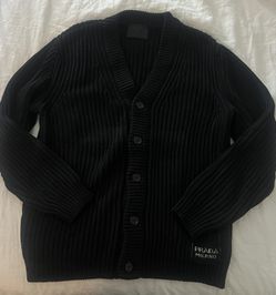Prada sweater vest cardigan mens size large black authentic