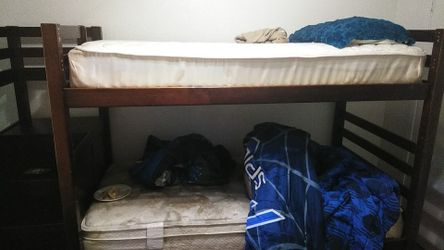 Wood bunk bed mattress not included