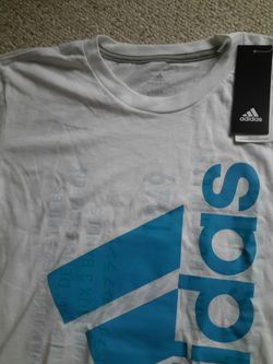 New Men's Adidas White Tee M