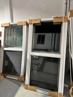 White Vinyl Double Window