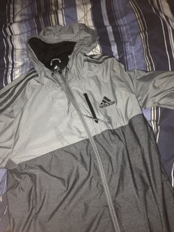 Grey Windbreaker Adidas Jacket size Small