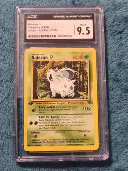 Nidoran Female 1999 Jungle 1st Edition CGC 9.5