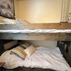 Wood Twin Over Twin Bunkbed