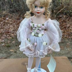 Camellia Garden Porcelain Ballerina Doll