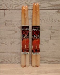 Vintage Yankee Candle Dreadful drips tapper candles ( drips red wax) 🩸🎃