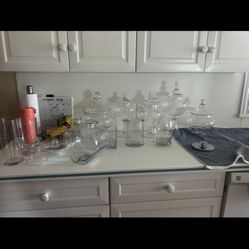Glass Candy Table Containers