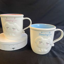Antique Barunson Bunny Mugs Set From Korea 