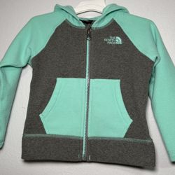 The North Face 2T Toddler mint/gray Jacket hoodie